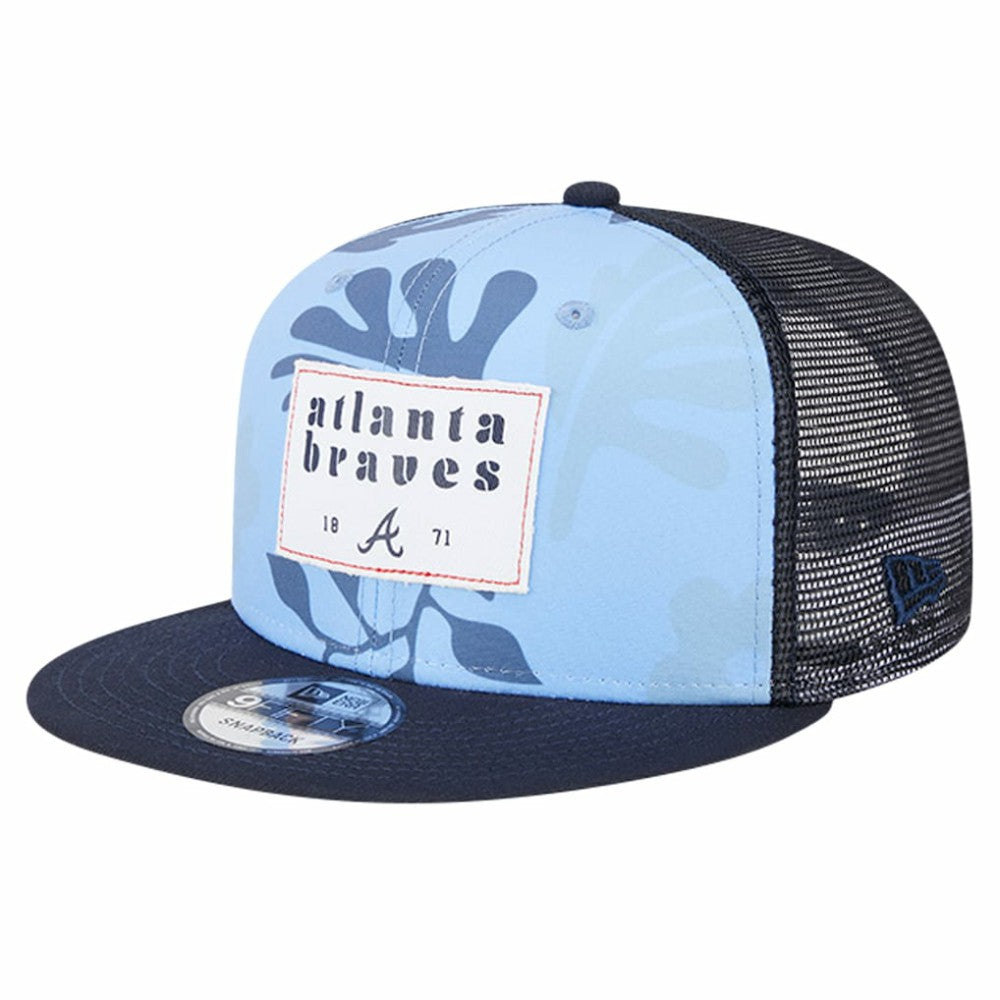 Atlanta Braves New Era Bikini Bottom Trucker 9FIFTY Snapback Hat Discount