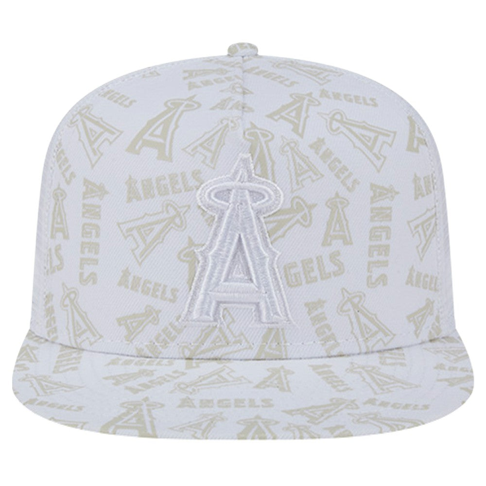 Los Angeles Angels New Era Logo Dunes A-Frame Trucker 9FIFTY Snapback Hat for sale