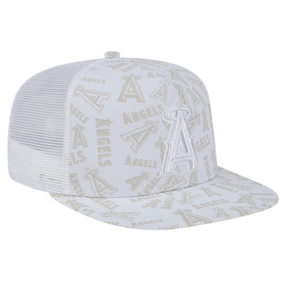 Los Angeles Angels New Era Logo Dunes A-Frame Trucker 9FIFTY Snapback Hat for sale