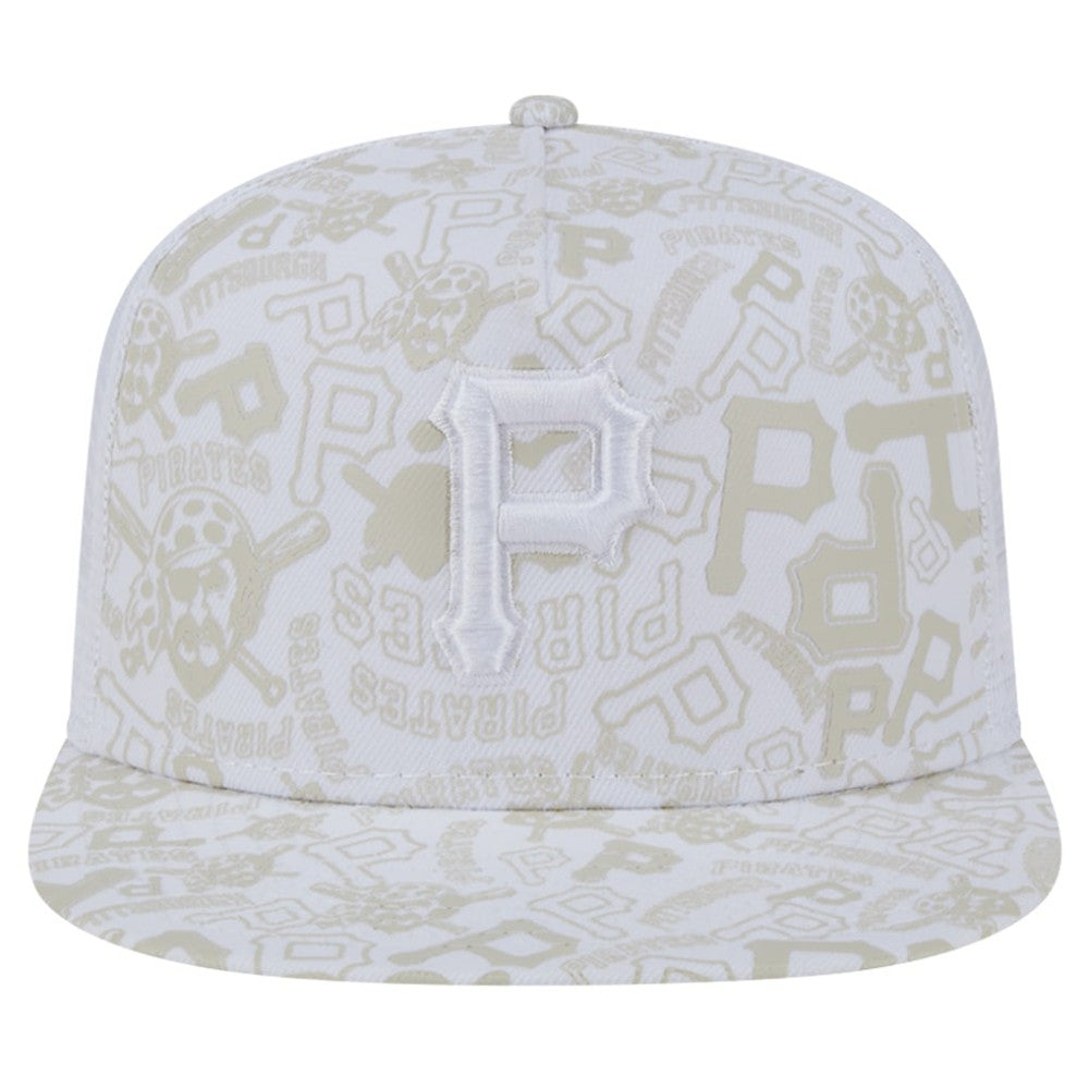 Pittsburgh Pirates New Era Logo Dunes A-Frame Trucker 9FIFTY Snapback Hat Sale