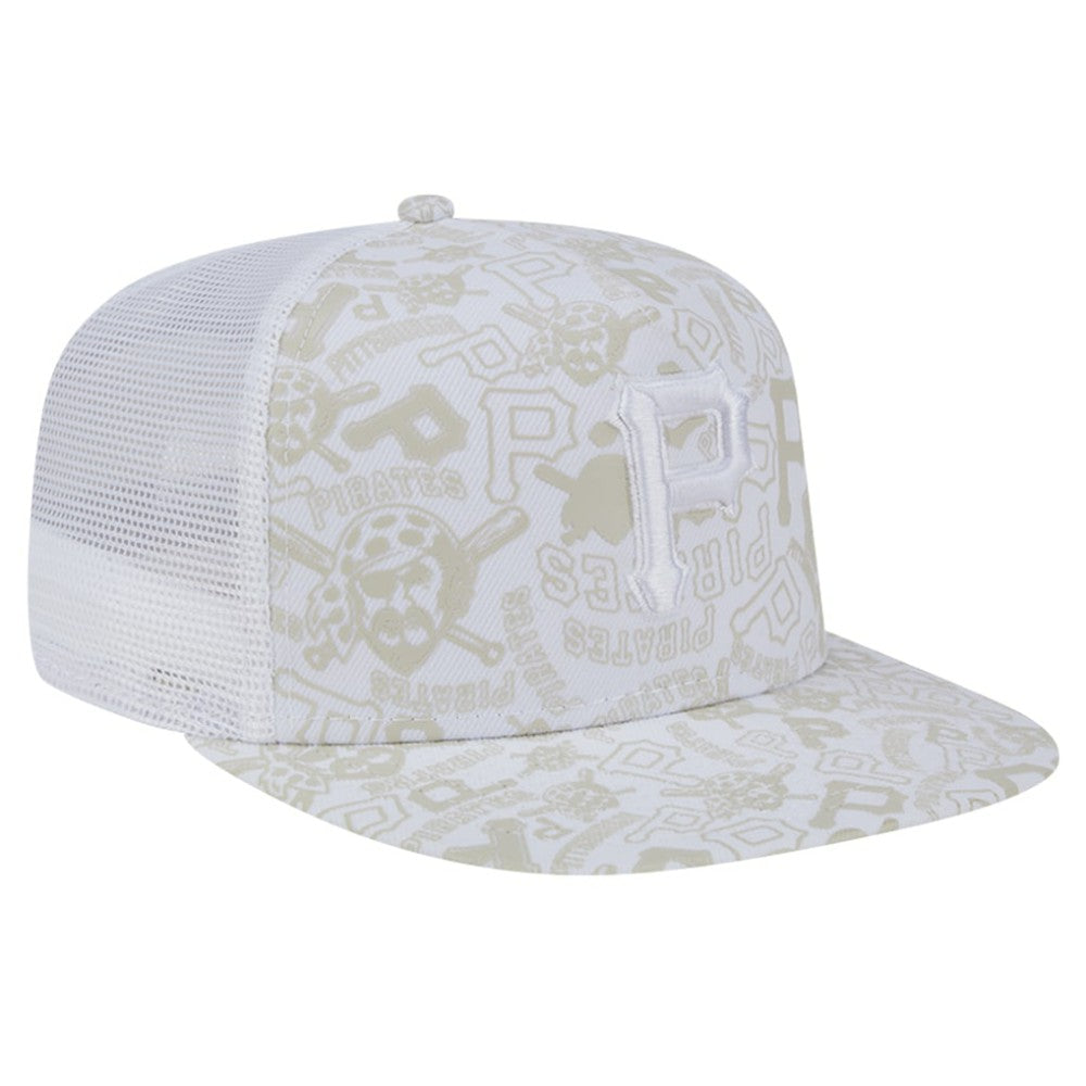 Pittsburgh Pirates New Era Logo Dunes A-Frame Trucker 9FIFTY Snapback Hat Sale