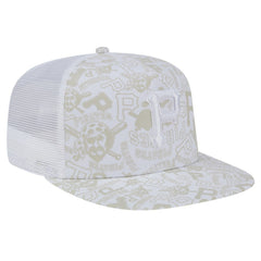 Pittsburgh Pirates New Era Logo Dunes A-Frame Trucker 9FIFTY Snapback Hat Sale