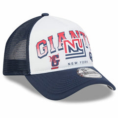 New York Giants New Era Retro Wordmark A-Frame 9FORTY Adjustable Hat - White/Royal - NFL
