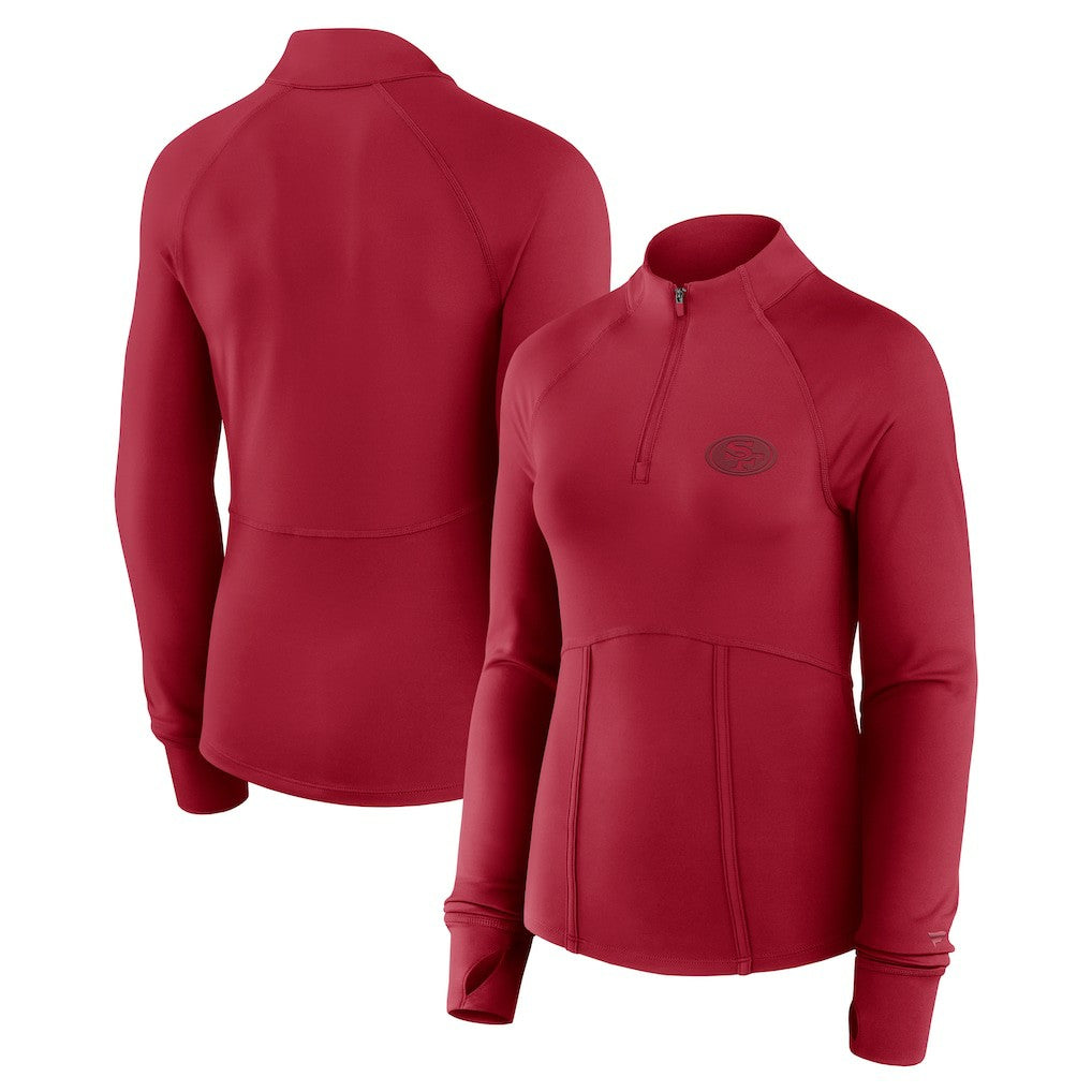 San Francisco 49ers Women's Elements Quarter-Zip Jacket - Scarlet - Fanatics