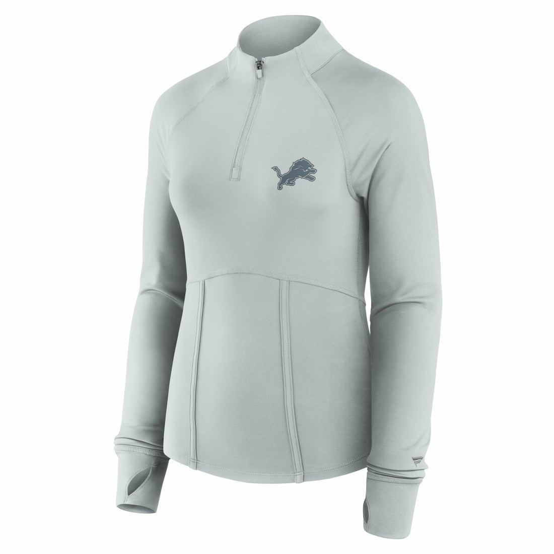 Detroit Lions Women's Elements Raglan Quarter-Zip Jacket - Gray - Fanatics