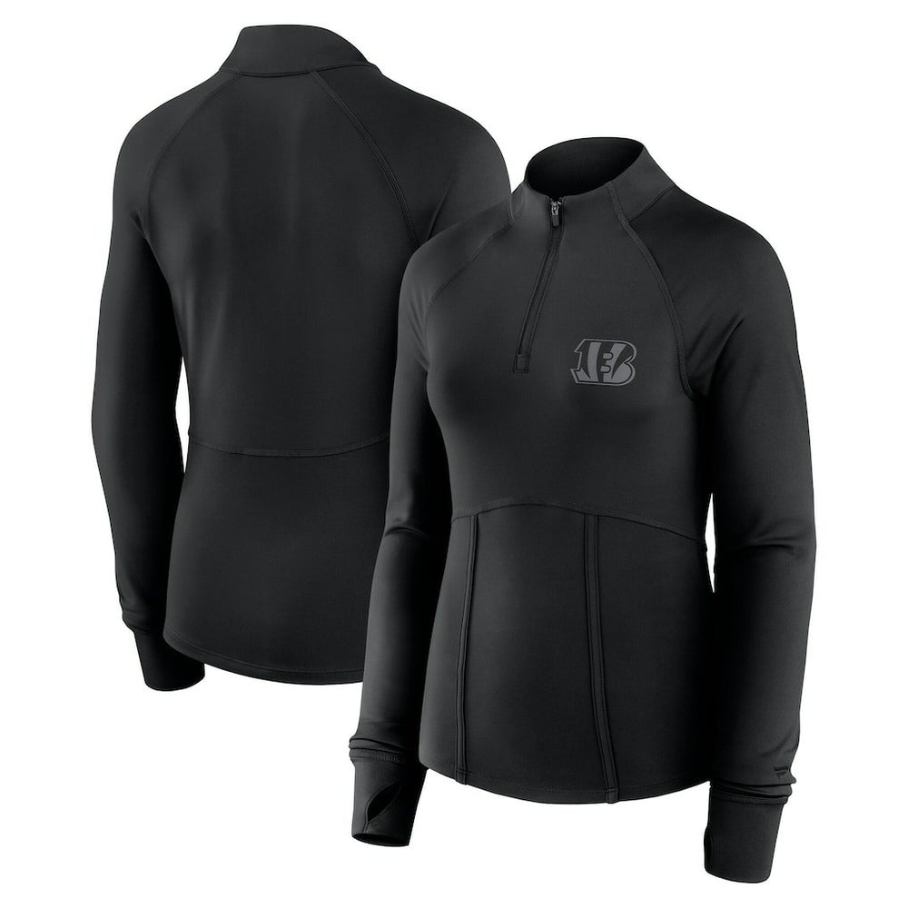 Cincinnati Bengals Women's Elements Raglan Quarter-Zip Jacket - Black - Fanatics