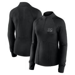 Cincinnati Bengals Women's Elements Raglan Quarter-Zip Jacket - Black - Fanatics