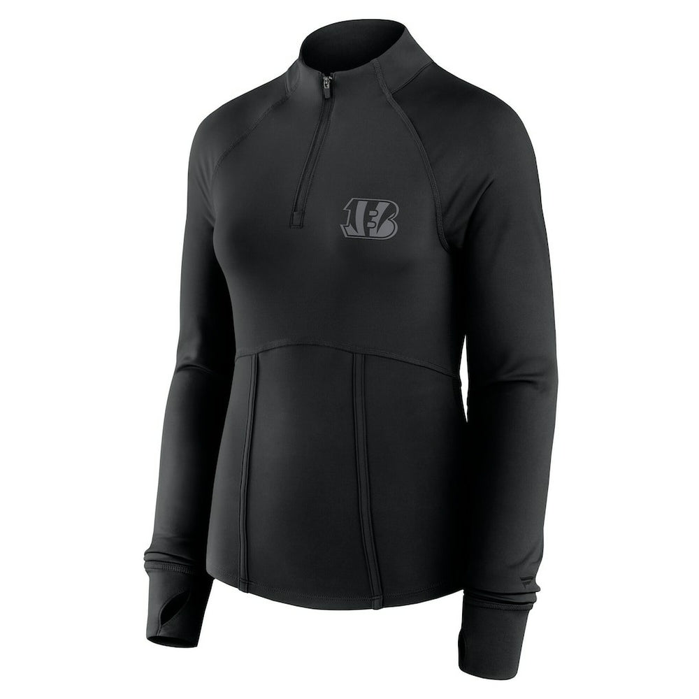 Cincinnati Bengals Women's Elements Raglan Quarter-Zip Jacket - Black - Fanatics