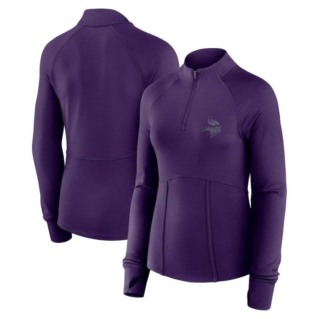 Minnesota Vikings Women's Elements Raglan Quarter-Zip Jacket - Purple - Fanatics