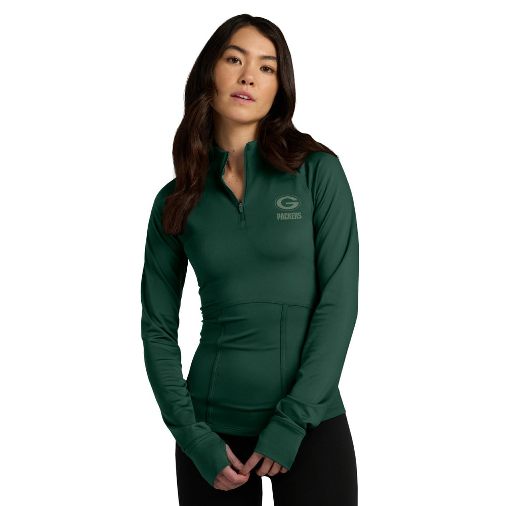 Green Bay Packers Women's Elements Raglan Quarter-Zip Jacket - Green - Fanatics