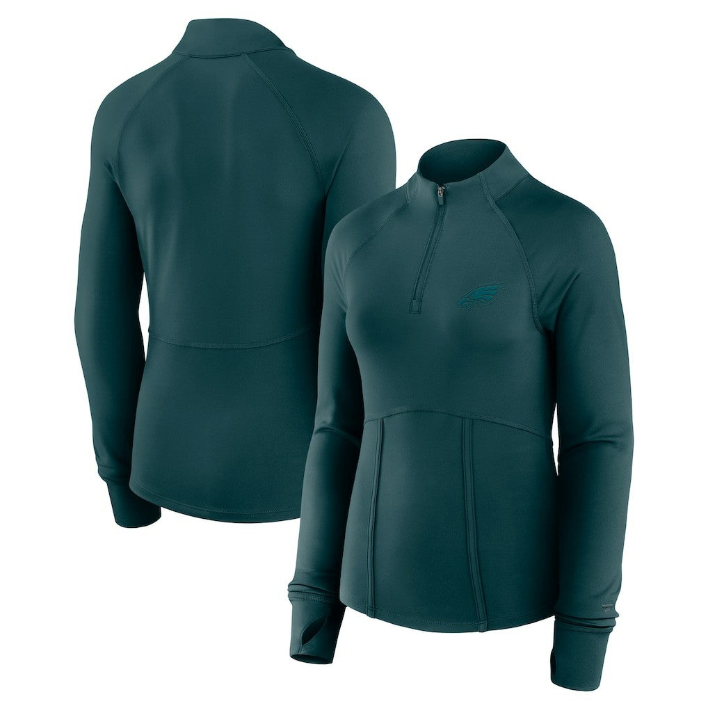 Philadelphia Eagles Women's Elements Quarter-Zip Jacket - Midnight Green - Fanatics