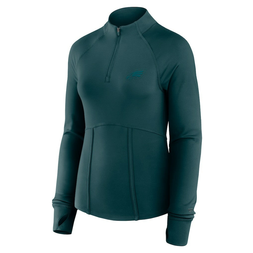 Philadelphia Eagles Women's Elements Quarter-Zip Jacket - Midnight Green - Fanatics