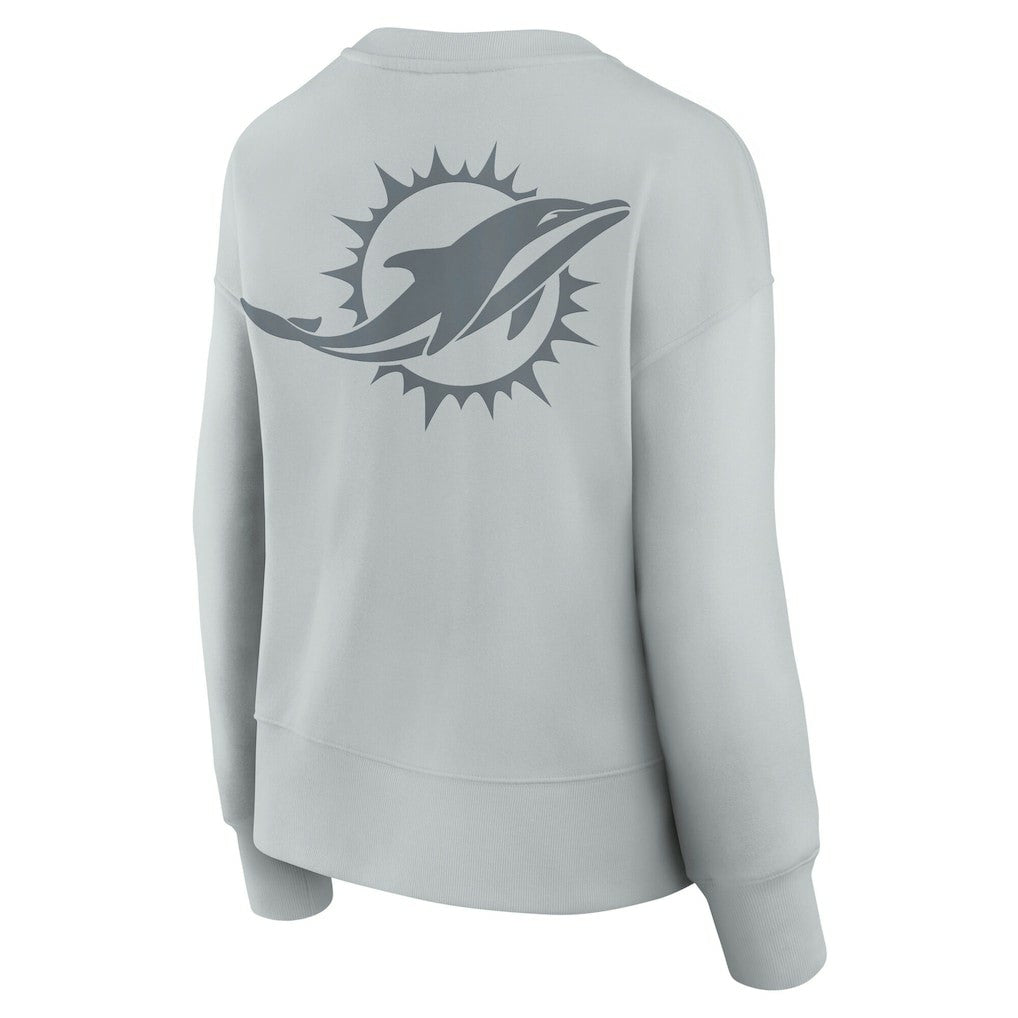 Miami Dolphins Women's Elements Pullover Sweatshirt - Gray - Fanatics