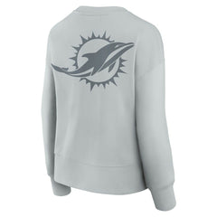 Miami Dolphins Women's Elements Pullover Sweatshirt - Gray - Fanatics