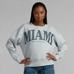 Miami Dolphins Women's Elements Pullover Sweatshirt - Gray - Fanatics