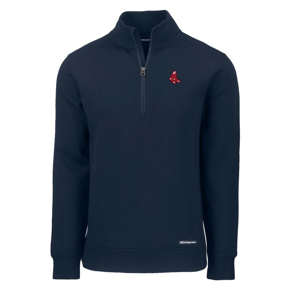 Boston Red Sox Cutter & Buck Cooperstown Collection Roam Eco Recycled Quarter-Zip Pullover Near Me