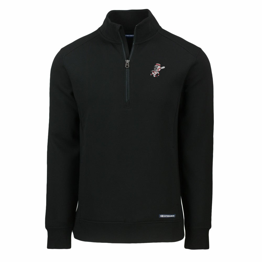 Cincinnati Reds Cutter & Buck Cooperstown Collection Roam Eco Recycled Quarter-Zip Pullover for sale