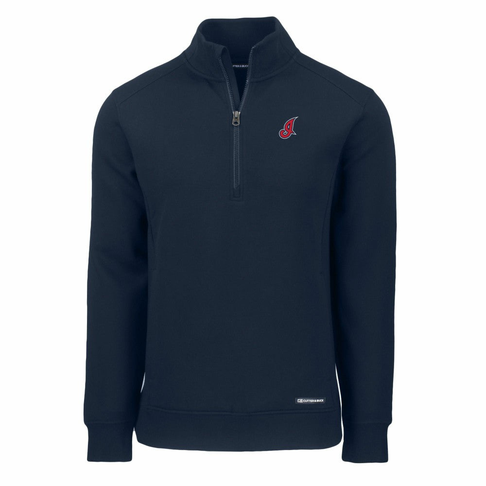 Cleveland Guardians Cutter & Buck Cooperstown Collection Roam Eco Recycled Quarter-Zip Pullover for sale
