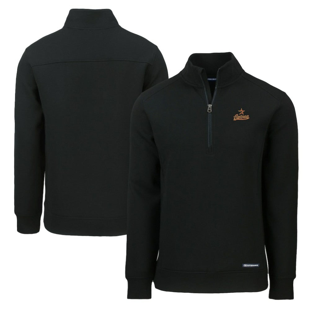 Houston Astros Cutter & Buck Cooperstown Collection Roam Eco Recycled Quarter-Zip Pullover for sale