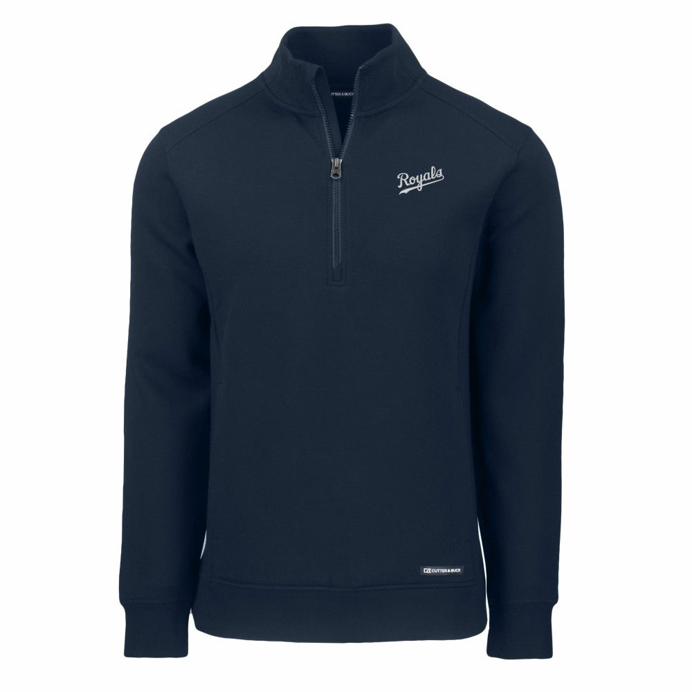 Kansas City Royals Cutter & Buck Cooperstown Collection Roam Eco Recycled Quarter-Zip Pullover for sale