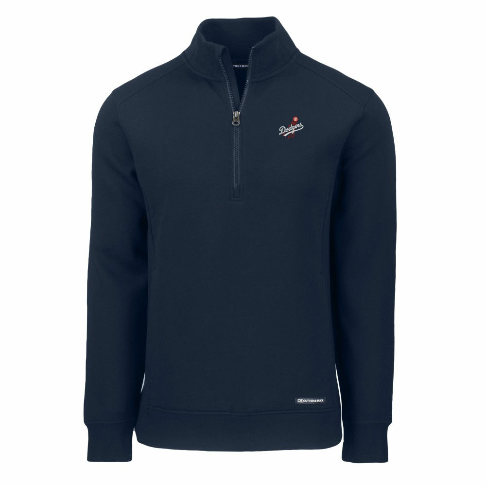 Los Angeles Dodgers Cutter & Buck Cooperstown Collection Roam Eco Recycled Quarter-Zip Pullover Sale