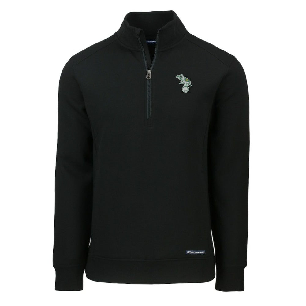 Athletics Cutter & Buck Cooperstown Collection Roam Eco Recycled Quarter-Zip Pullover Sale