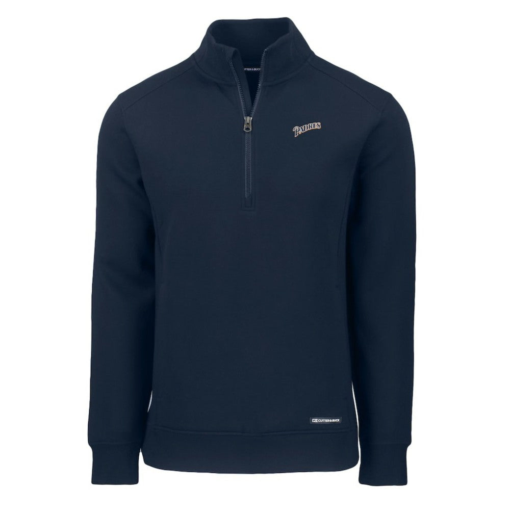 San Diego Padres Cutter & Buck Cooperstown Collection Roam Eco Recycled Quarter-Zip Pullover Discount