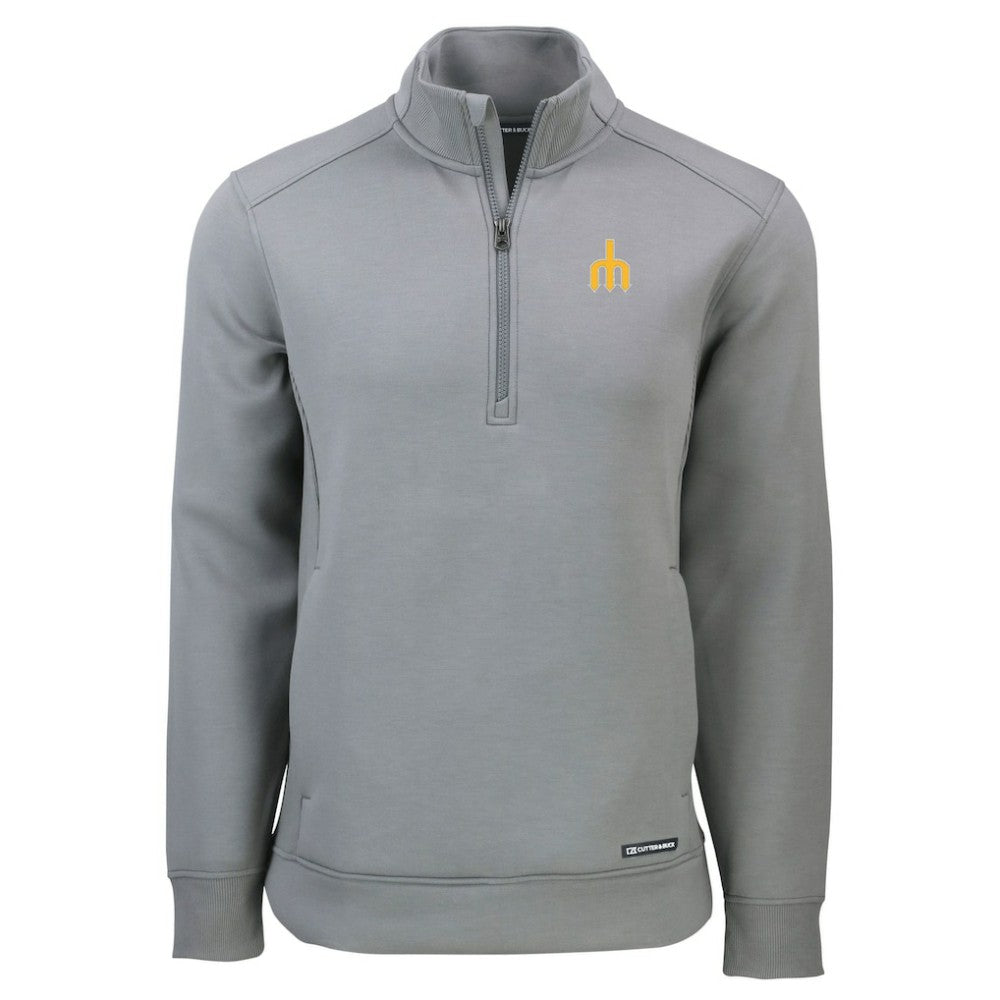 Seattle Mariners Cutter & Buck Cooperstown Collection Roam Eco Recycled Quarter-Zip Pullover Discount