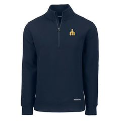 Seattle Mariners Cutter & Buck Cooperstown Collection Roam Eco Recycled Quarter-Zip Pullover for sale