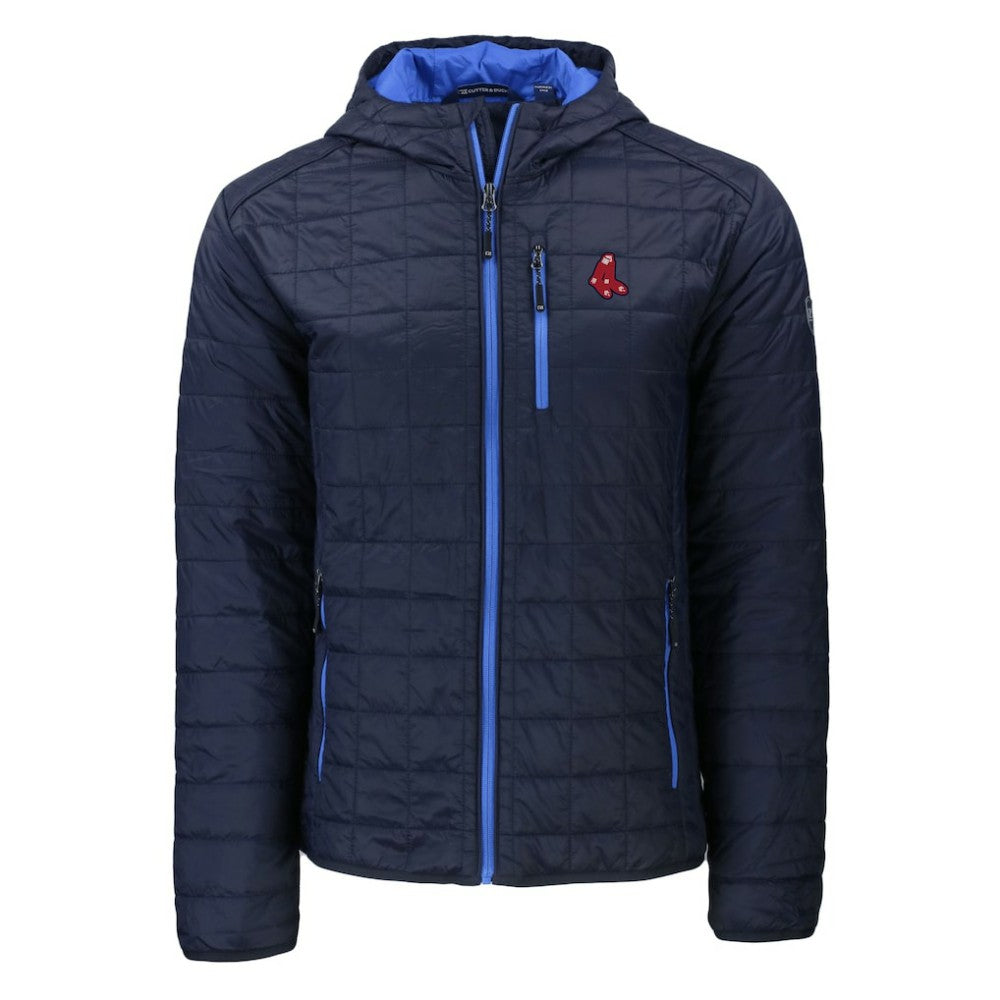 Boston Red Sox Cutter & Buck Cooperstown Collection Rainier Primaloft Eco Full-Zip Hooded Jacket for sale