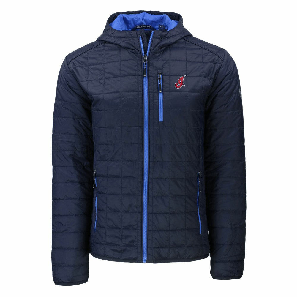 Cleveland Guardians Cutter & Buck Cooperstown Collection Rainier Primaloft Eco Full-Zip Hooded Jacket Outlet