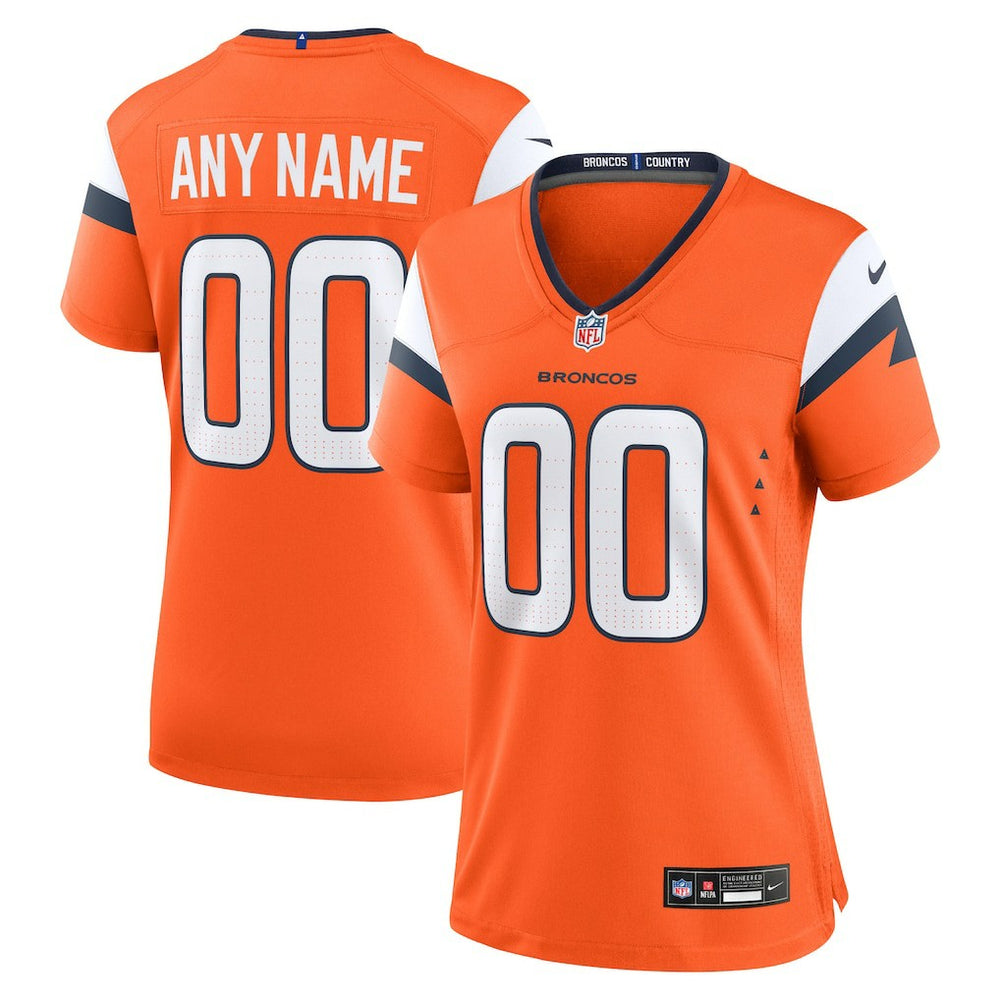 Denver Broncos Women's Mile High Collection Custom Game Jersey - Orange - Nike