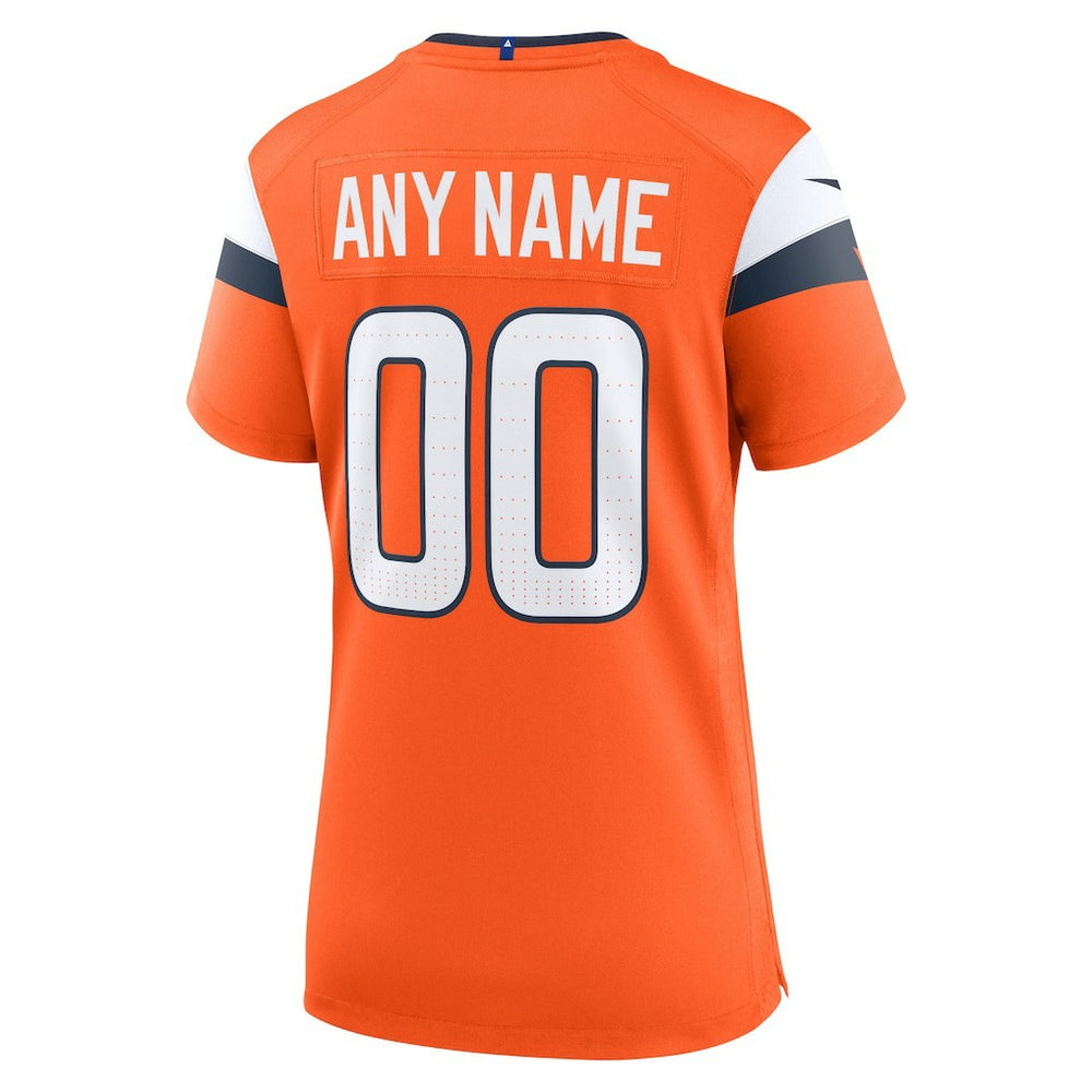 Denver Broncos Women's Mile High Collection Custom Game Jersey - Orange - Nike