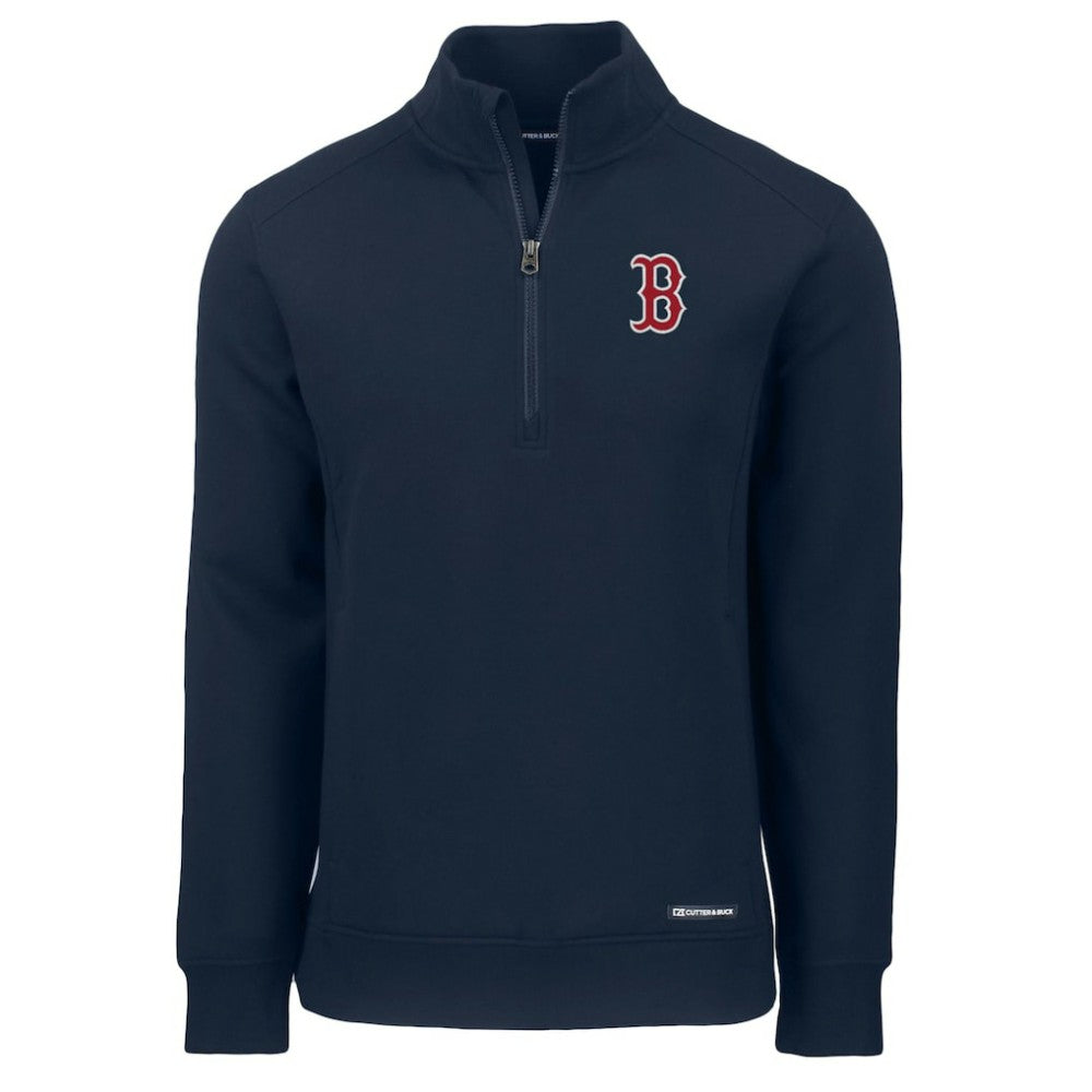 Boston Red Sox Cutter & Buck Roam Eco Recycled Quarter-Zip Pullover Outlet