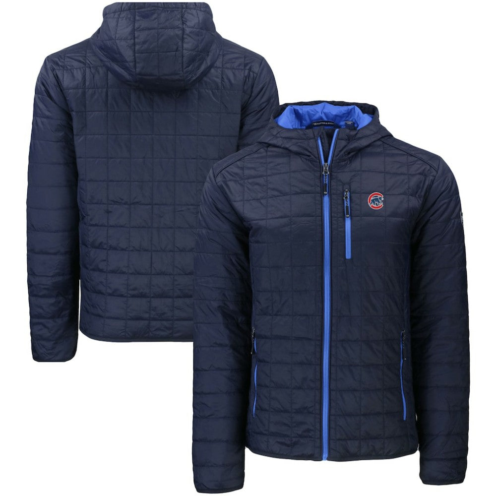 Chicago Cubs Cutter & Buck Rainier Primaloft Eco Full-Zip Hooded Jacket Sale