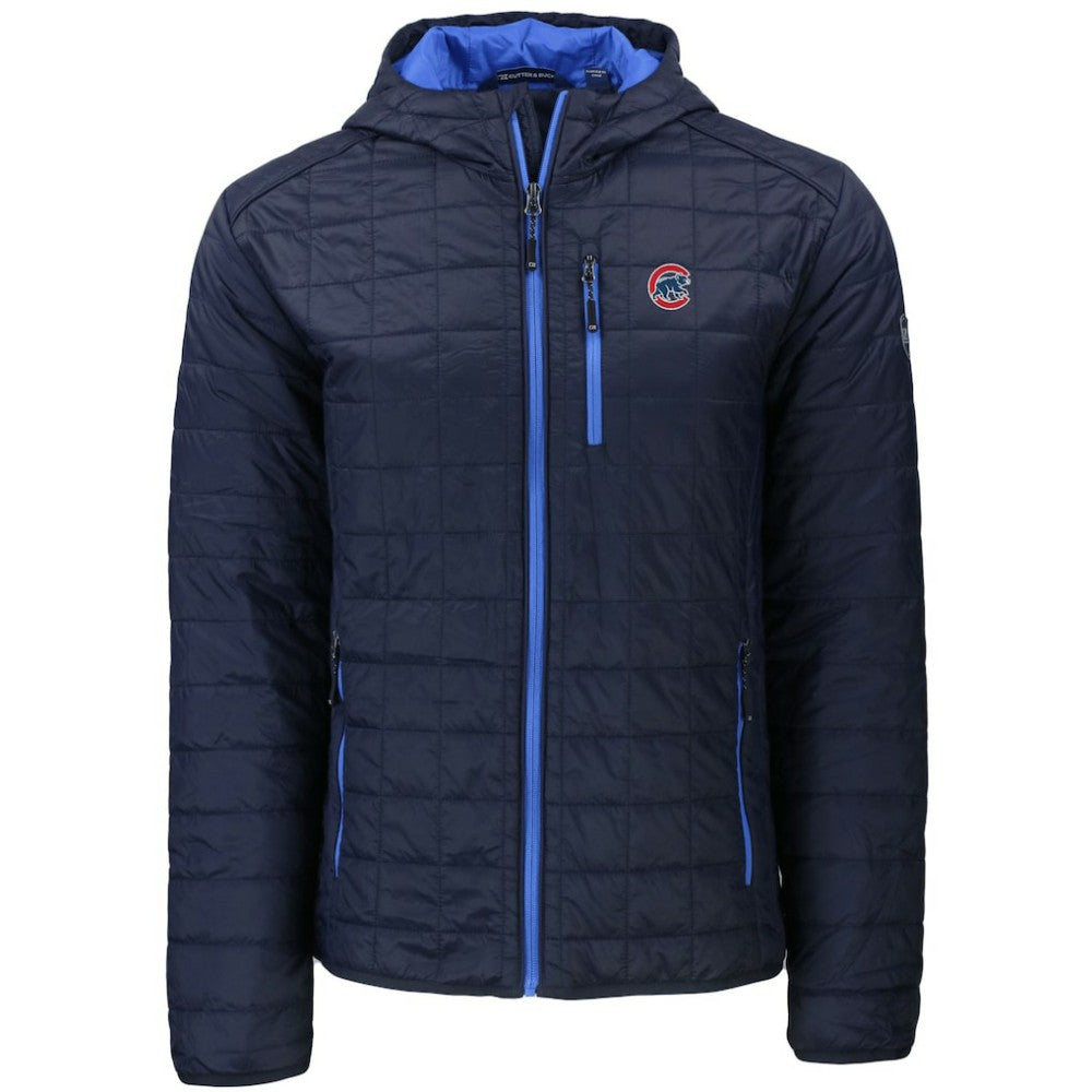 Chicago Cubs Cutter & Buck Rainier Primaloft Eco Full-Zip Hooded Jacket Sale