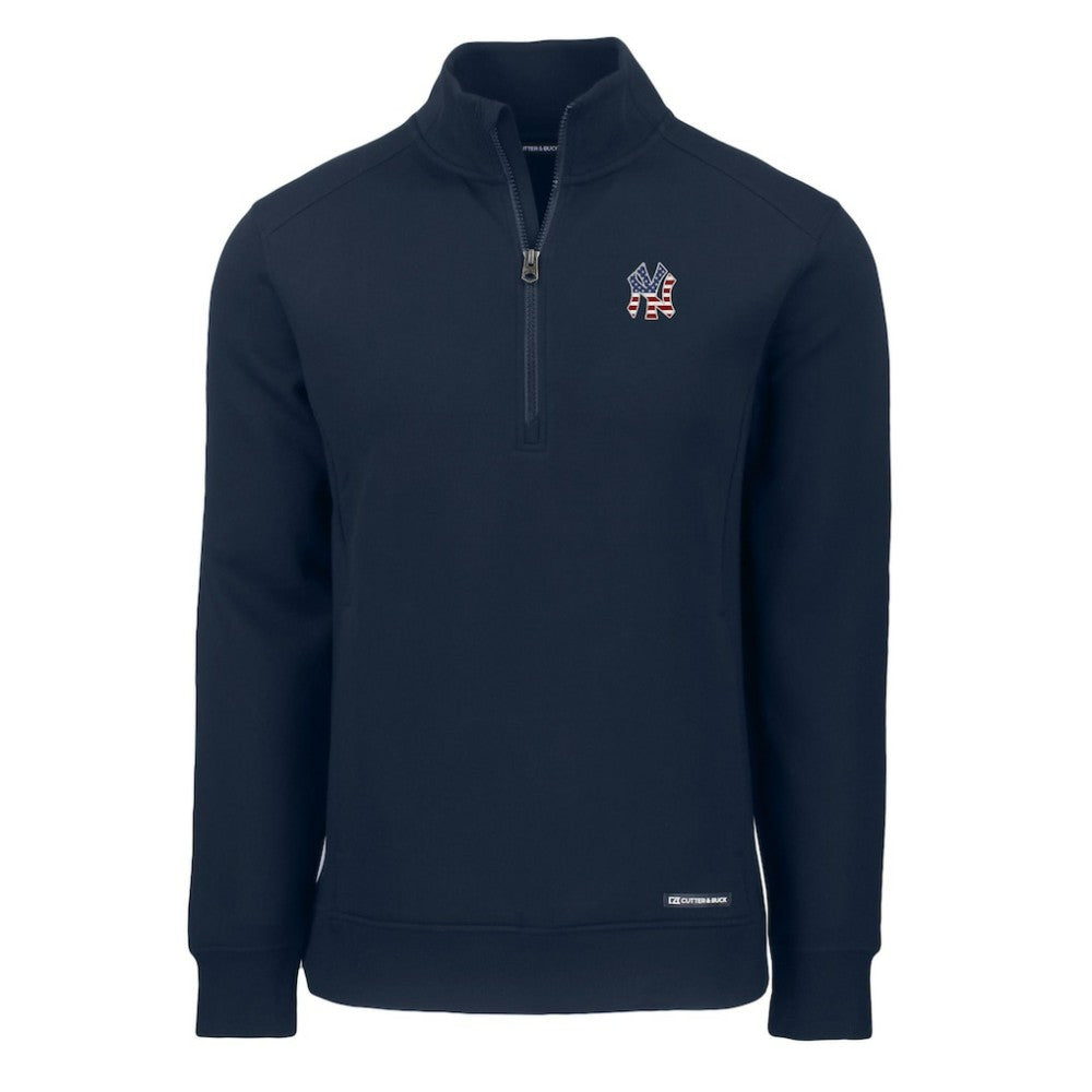 New York Yankees Cutter & Buck Americana Roam Eco Recycled Quarter-Zip Sweatshirt Near Me