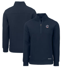 Chicago Cubs Cutter & Buck Americana Roam Eco Recycled Quarter-Zip Sweatshirt Discount