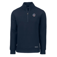 Chicago Cubs Cutter & Buck Americana Roam Eco Recycled Quarter-Zip Sweatshirt Discount