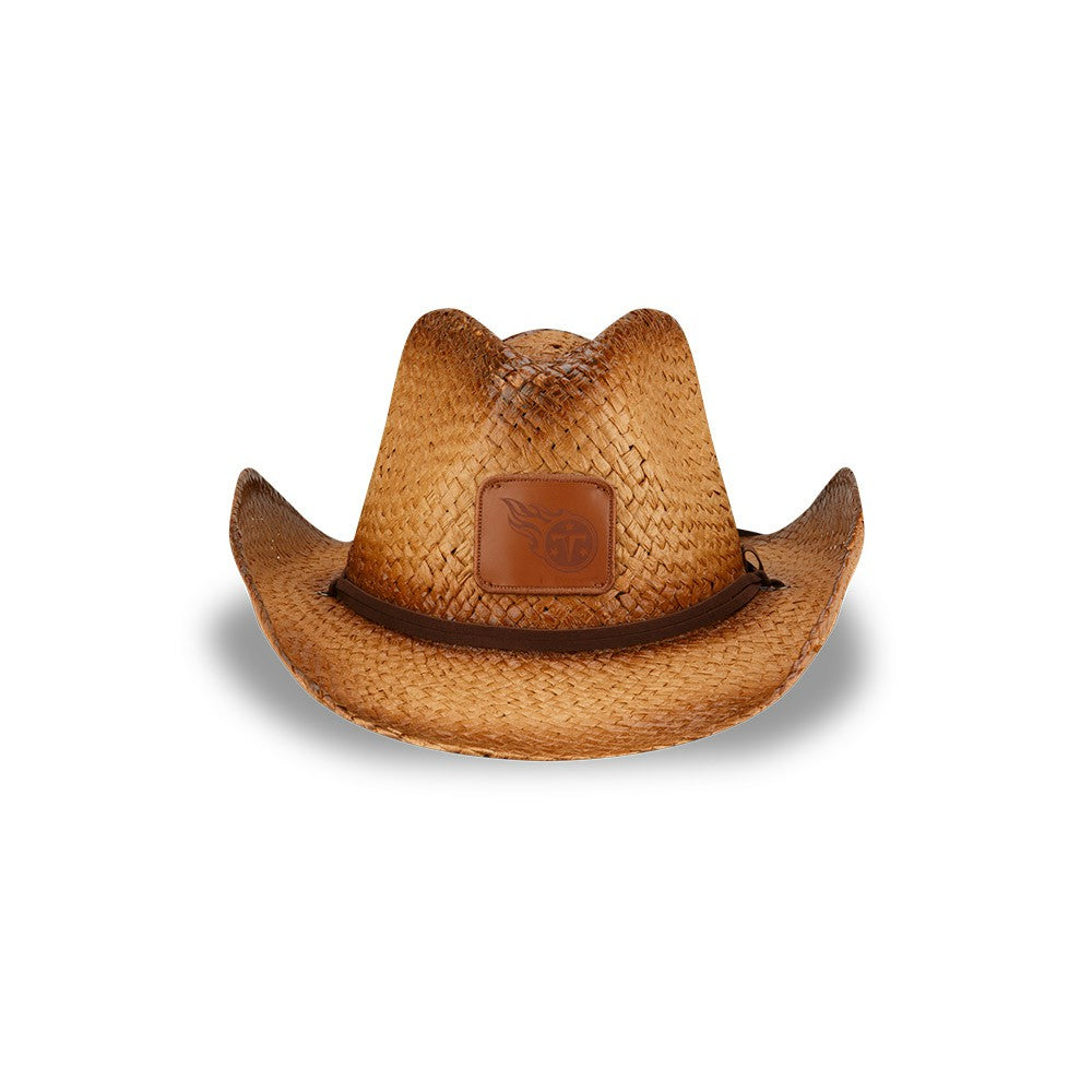 Tennessee Titans New Era Unisex Dutton Curved Brim Straw Hat - Brown - NFL