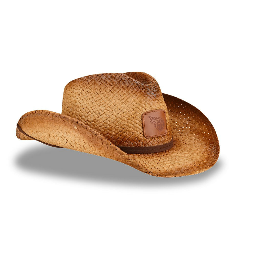 Tennessee Titans New Era Unisex Dutton Curved Brim Straw Hat - Brown - NFL