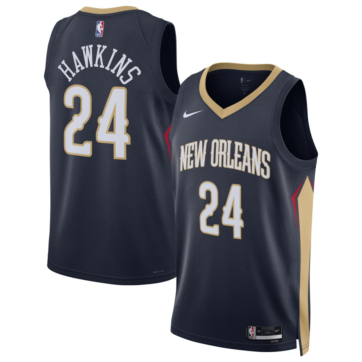 Nike Jordan Hawkins New Orleans Pelicans Unisex Swingman Jersey Icon Edition Navy