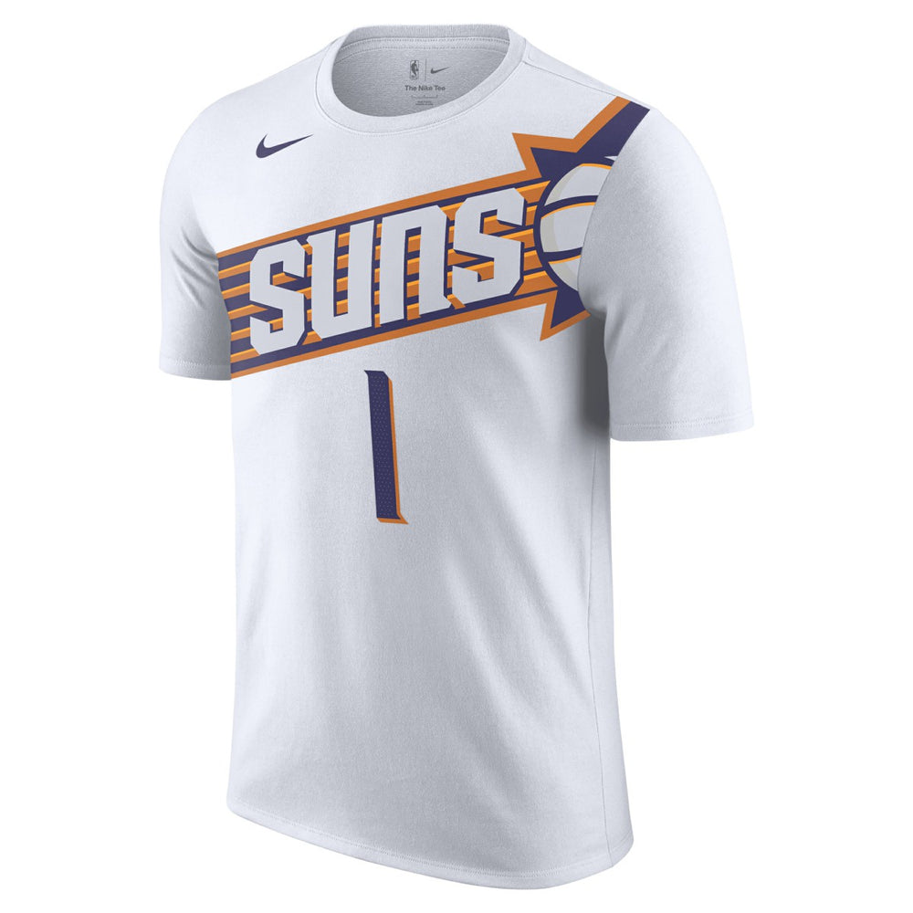 Nike Devin Booker Phoenix Suns 2023/24 Association Name & Number T-Shirt White