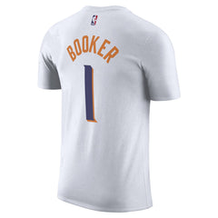 Nike Devin Booker Phoenix Suns 2023/24 Association Name & Number T-Shirt White