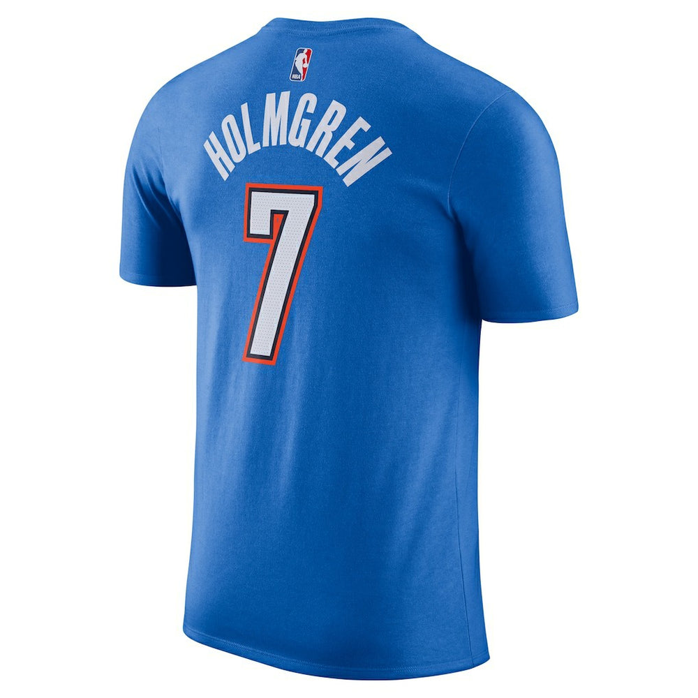 Nike Chet Holmgren Oklahoma City Thunder Icon Edition Name & Number T-Shirt Blue
