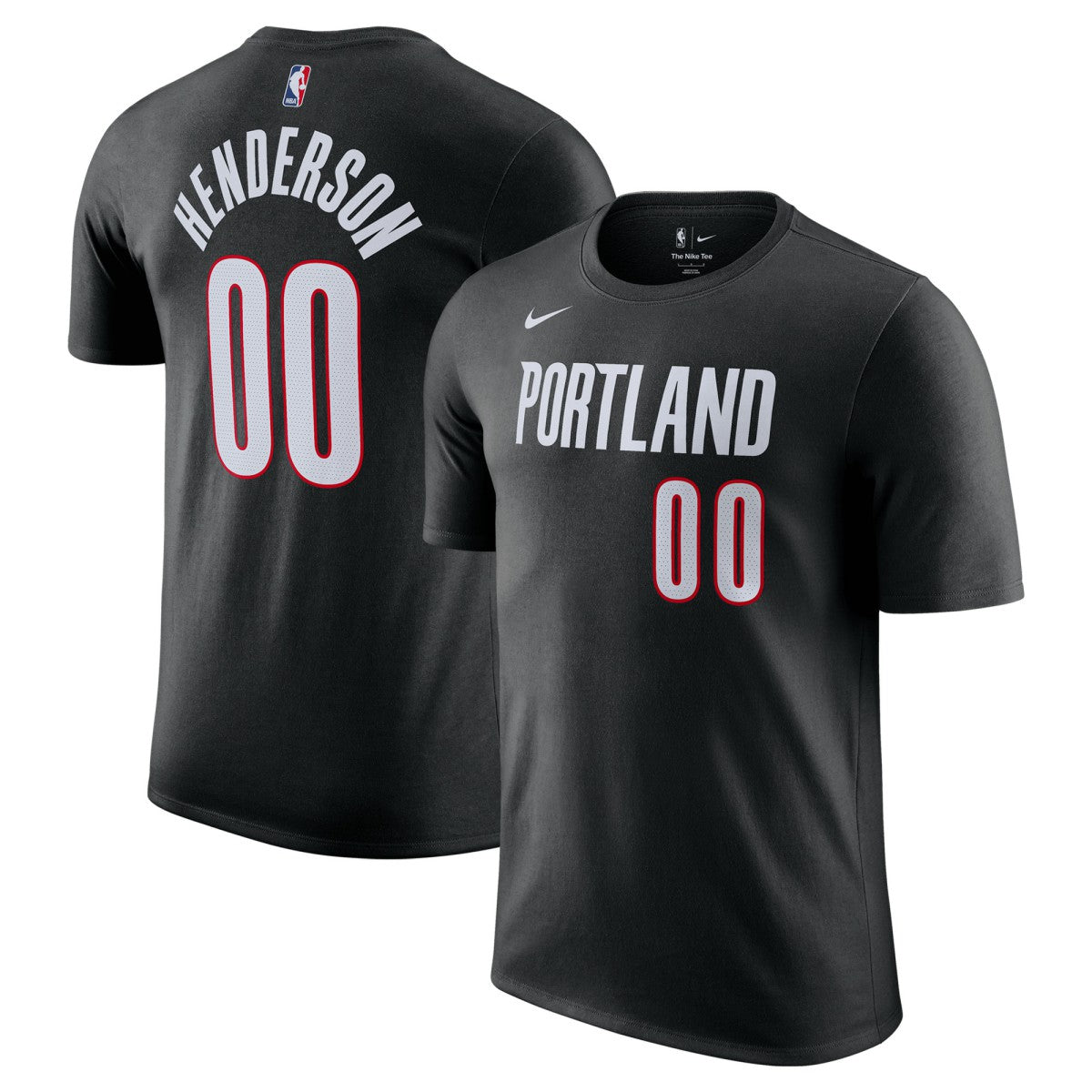 Nike Scoot Henderson Portland Trail Blazers Icon Edition Name & Number T-Shirt Black