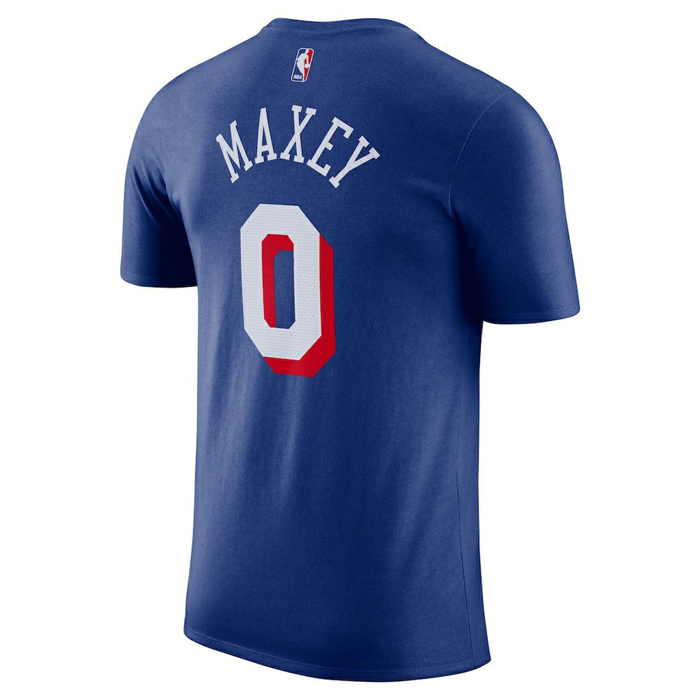 Nike Tyrese Maxey Philadelphia 76ers Icon Edition Name & Number T-Shirt Royal
