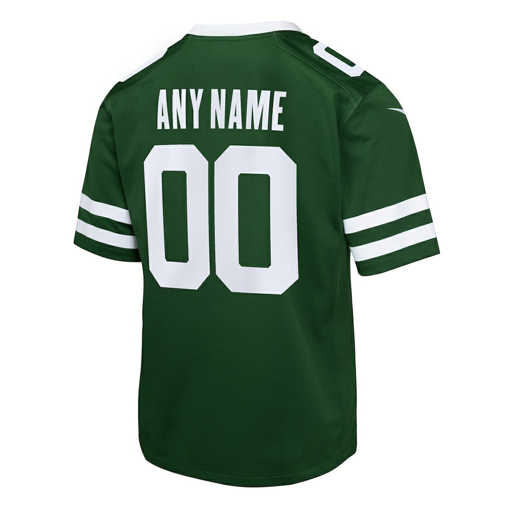 New York Jets Youth Custom Game Jersey - Legacy Green - Nike
