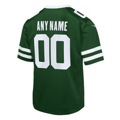 New York Jets Youth Custom Game Jersey - Legacy Green - Nike