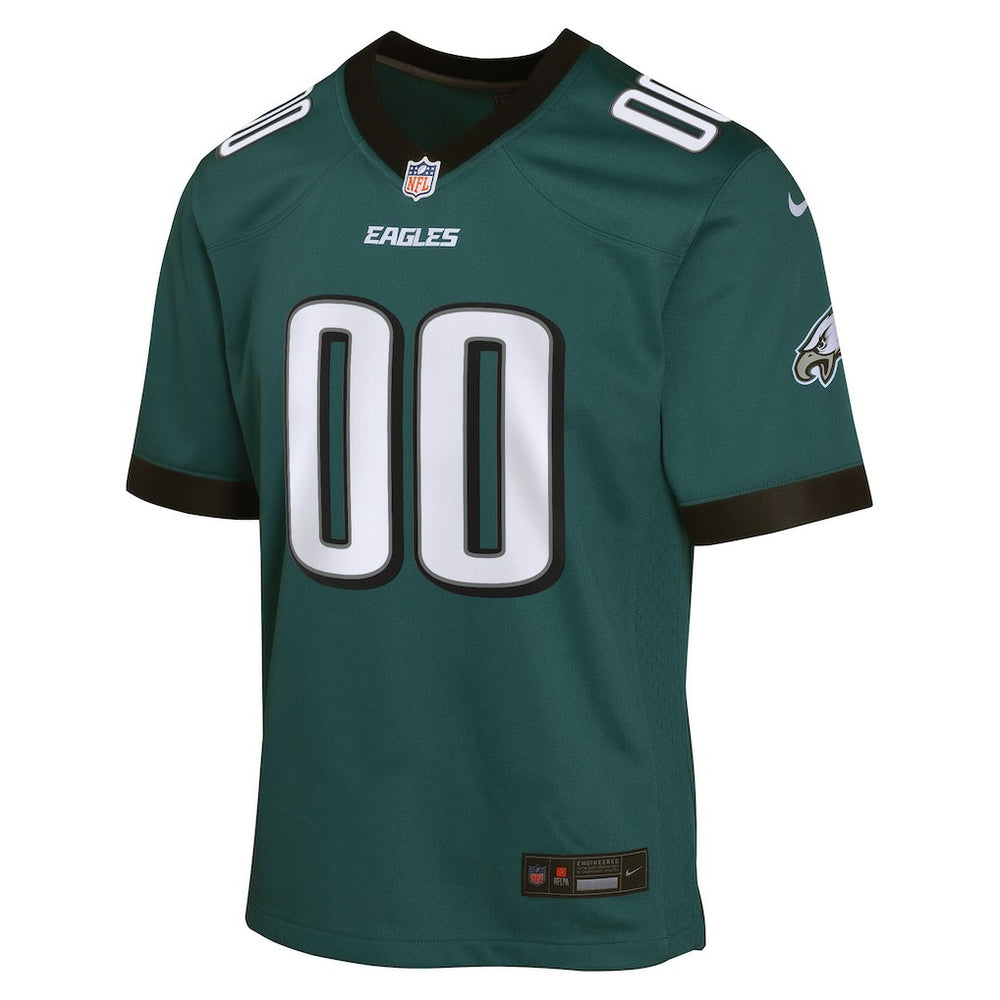 Philadelphia Eagles Youth Custom Game Jersey - Midnight Green - Nike